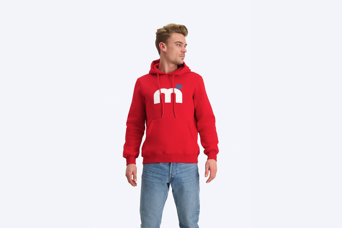 Soft red hoodie sales