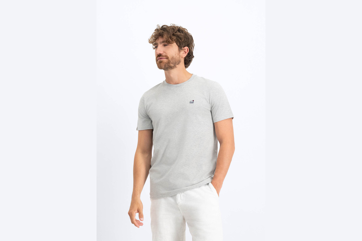 Grey t shirt combination men new arrivals
