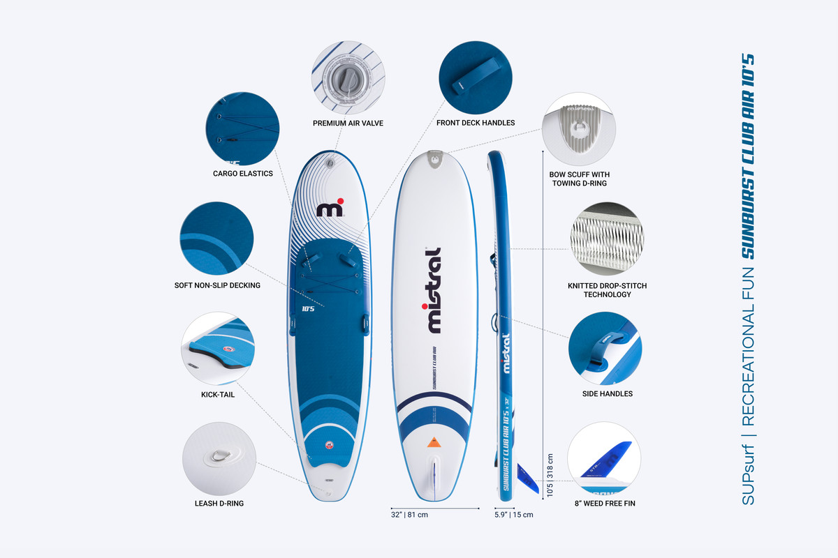 Sunburst Club Air 10'5 - Inflatable SUP Set - Family - 749,00