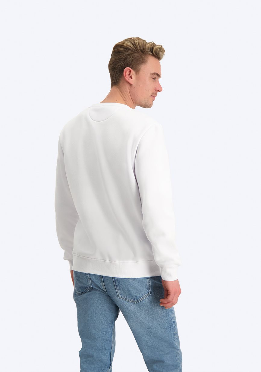 Ravello Crewneck Sweatshirt Unisex White Orange 24 95