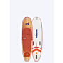 Mistral Sunburst Air 10'5 aufblasbar - SUP / Wingsurf / Familie - Set Aufblasbares SUP Board Orange Holz Vorder und Rückseite
