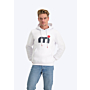 Mistral  MISTRAL SORRENTO CLASSIC SOFT TOUCH HOODY - White hoodies men and women black red logo white front