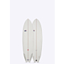 Mistral  Marea 7'2 mini mal custom surfboard hardboard hand shaped by Fabio Giacomini in Italy white front and back