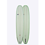 Mistral  Marea 9'2 Malibu Custom surfboard hardboard hand shaped by Fabio Giacomini in Italy green front and back