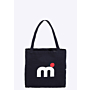 Mistral Canvas Bag Ameland bags white red logo navy blue front