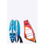 Mistral  QUIKSLIDE 100L + ZONDA 5.4M windsurfboard zonda sail 100 liter 5,4 meter blue red orange complete set 