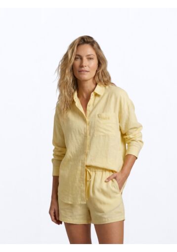 Melanie Linen Shirt - Butter Yellow