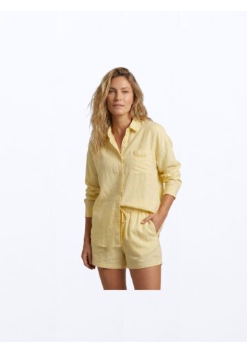 Melanie Linen Shirt - Butter Yellow