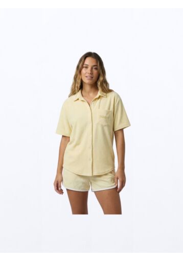 Victoria Terry Towel Shorts - Butter Yellow