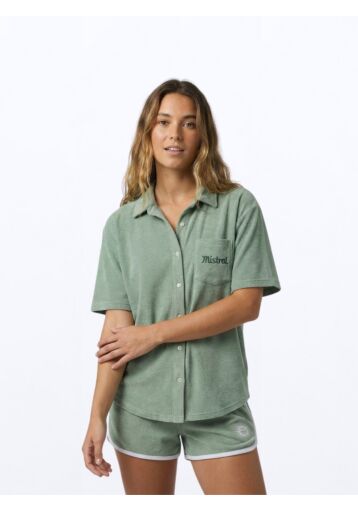 Victoria Terry Towel Shirt - Sage Green