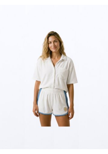 Victoria Terry Towel Shirt - Crispy White