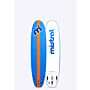 Mistral Biarritz 8’0 Soft Top Mini Mal Surfbrett Softboard Surfbrett blau orange vorne und hinten