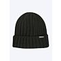 Mistral Coloured Beanies Various Colours - Black beanies & caps ribbed beanie black front