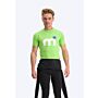 Mistral Short Sleeve Lycra Orlando Herren – Grünes Lycra weißes blaues Logo grüne Vorderseite