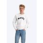 Mistral Ravello Rundhals - Sweatshirt – weiße Marine-Sweatshirts Unisex Herren und Damen weißes schwarzes Logo Vorderseite