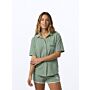 Victoria Terry Towel Shirt - Sage Green