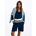 Terry V Neck Sweater - Navy Blue