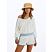 Terry V Neck Sweater - Crispy White