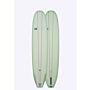 Mistral Marea 9'2 Malibu Custom Surfbrett aus Hartfaserplatte handgeformt von Fabio Giacomini in Italien grüne Vorder- und Rückseite