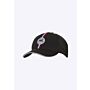 Mistral Coloured Stripe Casual Cap - Black beanies & caps red white blue striped logo black front