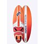 Mistral Quikslide 110L – Freeride - Windsurfbrett Windsurfbrett 110 Liter rot und orange Vorder und Rückseite