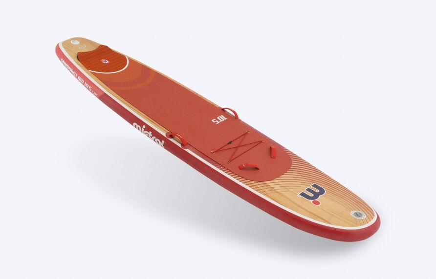 Mistral SUNBURST AIR 10'5 INFLATABLE - SUP / WINGSURF / FAMILY - SET Inflatable SUP board Orange Wood front and side