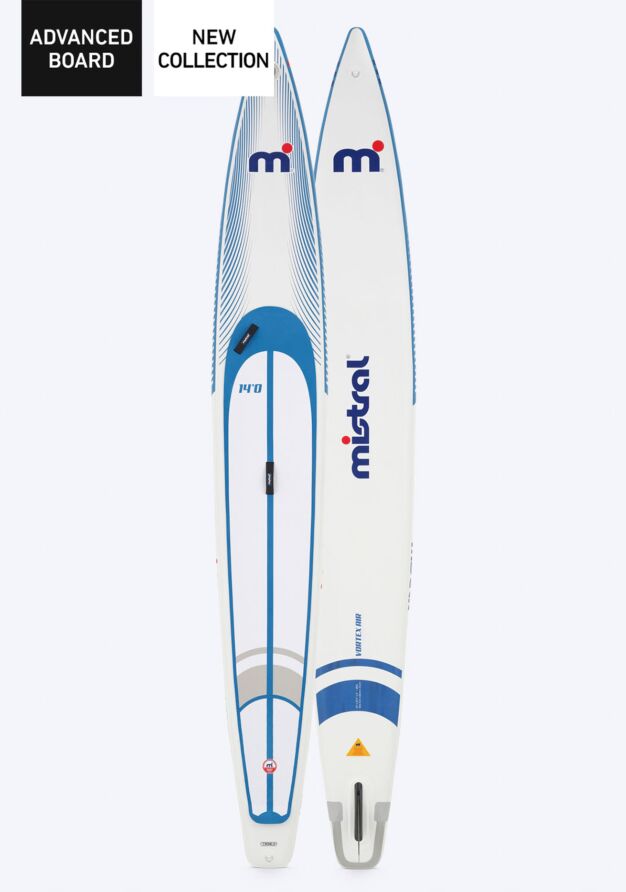 Mistral VORTEX AIR 14'0 X 23.5" INFLATABLE - SUP / RACE Inflatable SUP board Blue white front and back