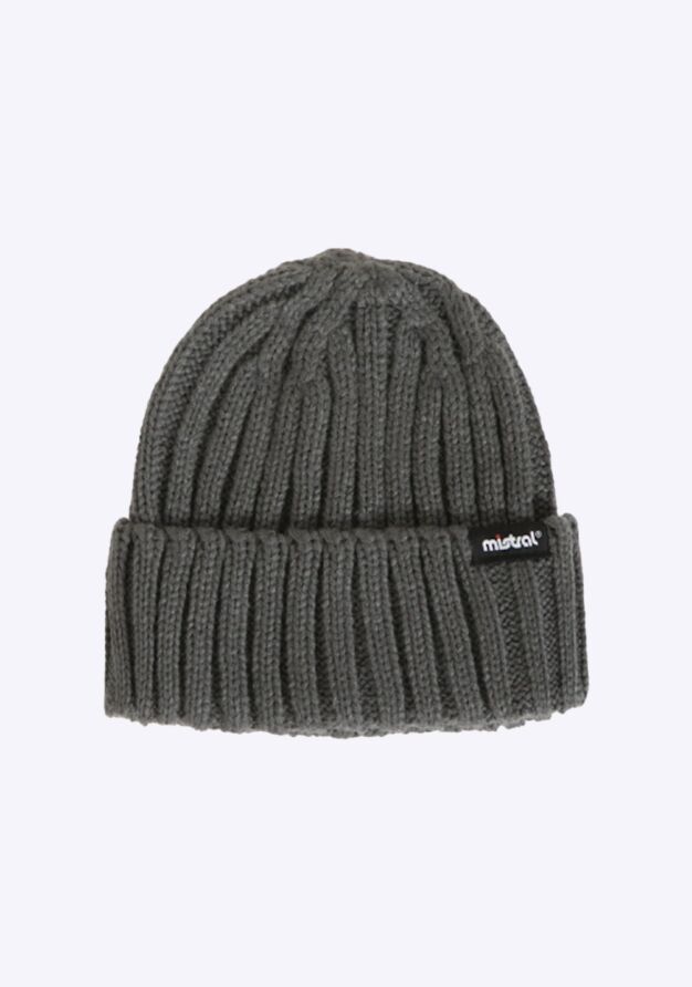 Mistral Coloured Beanies Verschiedene Farben – Graue Beanies & Mützen gerippte Beanie graue Vorderseite