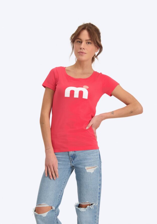Mistral MISTRAL SCALEA LADIES TEE SINGLE JERSEY - PINK t-shirt women shirt white peach pink logo pink front