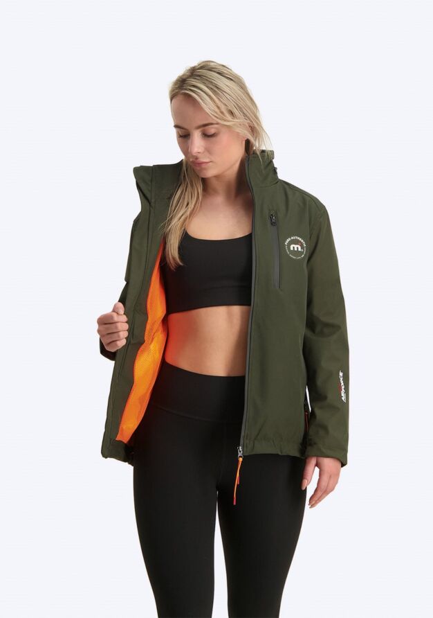 Mistral Tenerife Unisex 4-Season Jacket Army Green Jackets 4 Season waterproof men and women army green orange front inside open zipper