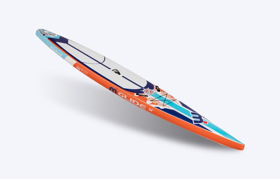 Mistral M-GLIDE 14' INFLATABLE - SUP / TOURING / CRUISING Inflatable SUP board Blue orange front and side