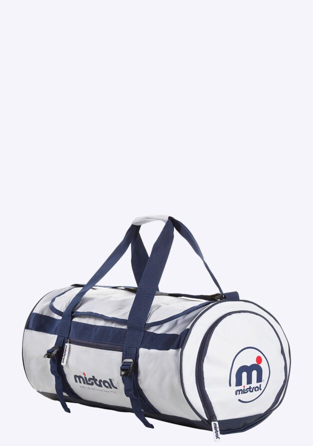 Mistral Small Sports Bag - BLUE / WHITE bags waterproof white blue side front