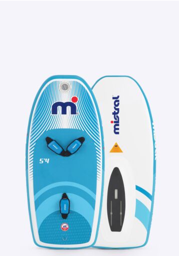 Mistral Skywave Air 130L aufblasbar – Wing Foil Board Wingfoil Board 130 Liter blau weiße Vorder und Rückseite
