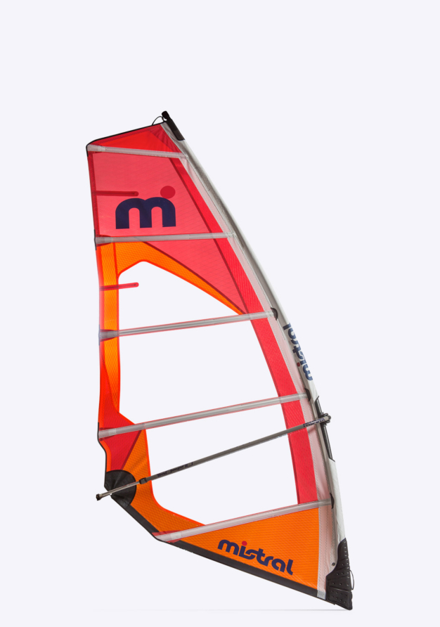 Mistral  Zonda 5.4m Freeride Windsurfing Rig  sail 5,4 meter red orange front