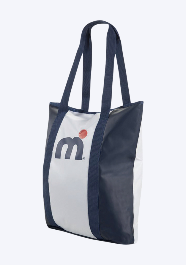 Mistral Water Proof Beach Bag - Blue / White bags waterproof blue white side front
