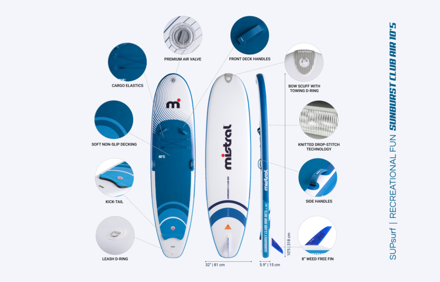 Stories Sunburst Club Air 10'5 - Learning inflatable SUP set