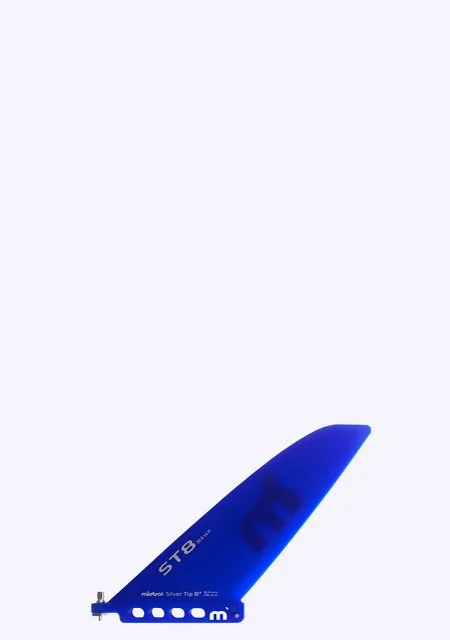 Mistral SUP FIN SILVER TIP 8" POLYCARBONATE - WEED FREE RACE / TOURING SUP Accessoires Blue Front 