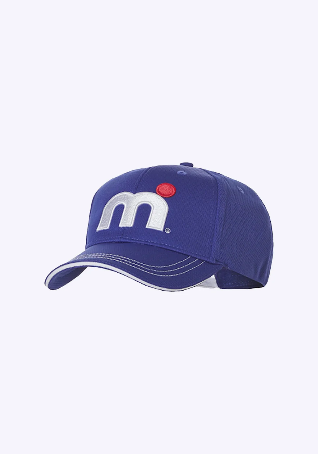 Mistral Cool Dry Schirmmütze – Blaue Mützen und Mützen weißes rotes Logo blaue Vorderseite