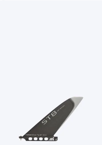 Mistral SUP FIN SILVER TIP 8" SUPER LIGHT CARBON - WEED FREE RACE / TOURING SUP Accessoires Black Front 