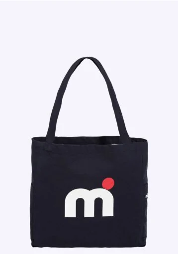 Mistral Canvas Bag Ameland bags white red logo navy blue front