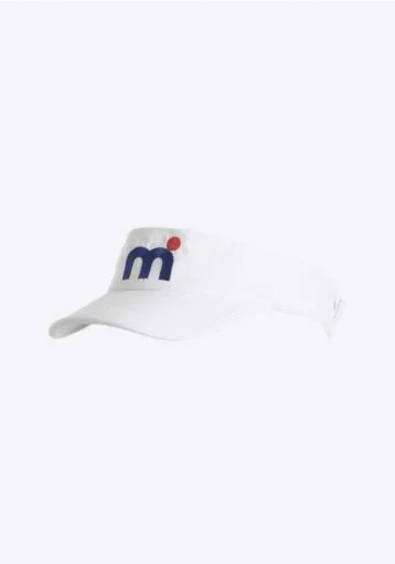 Mistral Cool Dry Peaked Sunvisor - White beanies & caps blue red logo white front