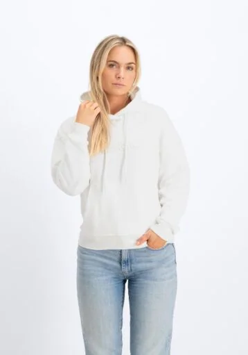 Trayas - Felpa con cappuccio (Donna) - Bianco brillante