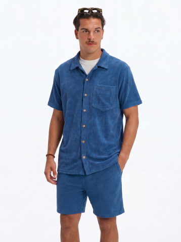 Bodhi Towel Shirt - Navy Blue