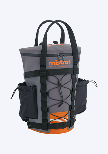 Mistral Combined Deck dry bag and hiking bag for SUP SUP Accessoires bags grey orange front Mistral Combined Deck dry bag and hiking bag for SUP SUP Accessoires bags grey orange front