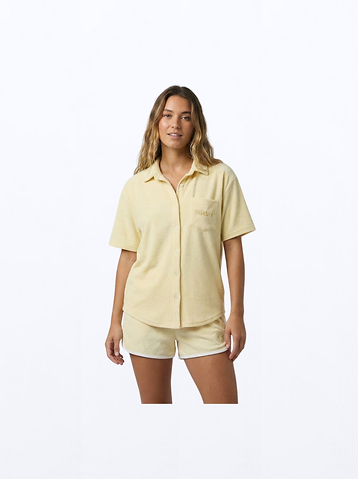 Victoria Terry Towel Shirt - Butter Yellow