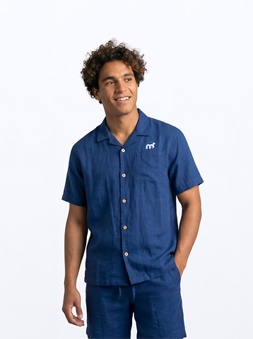 Cruz Linen Shorts - Navy Blue Cruz Linen Shorts - Navy Blue