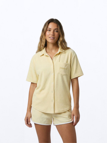 Victoria Terry Towel Shirt - Butter Yellow