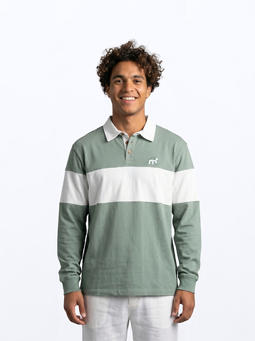 Duke Polo Sweater - Sage Green