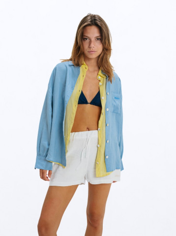 Melanie Linen Shorts - Crispy White