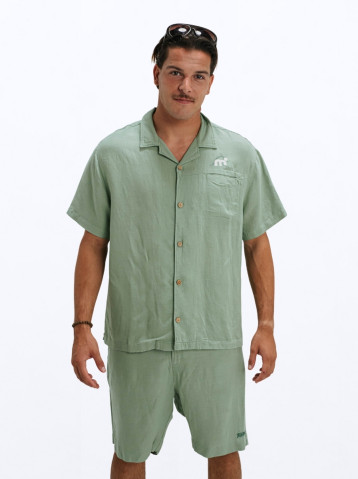 Cruz Linen Shorts - Sage Green